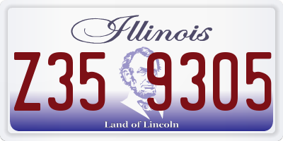 IL license plate Z359305