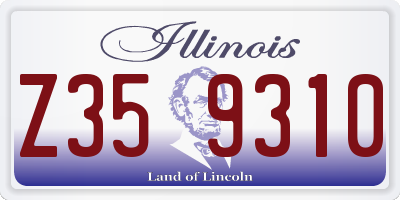 IL license plate Z359310