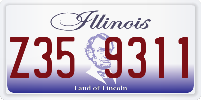 IL license plate Z359311