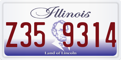 IL license plate Z359314