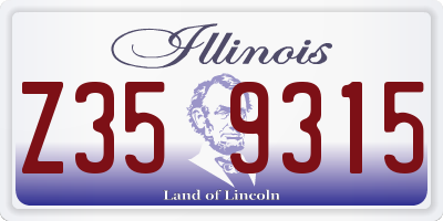 IL license plate Z359315