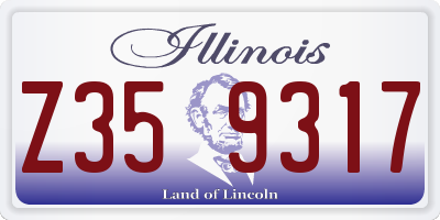 IL license plate Z359317