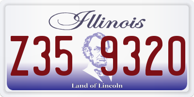 IL license plate Z359320