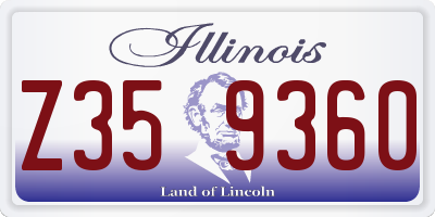 IL license plate Z359360