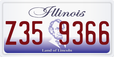 IL license plate Z359366