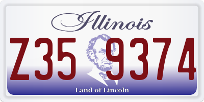IL license plate Z359374