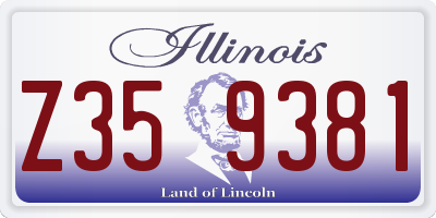 IL license plate Z359381