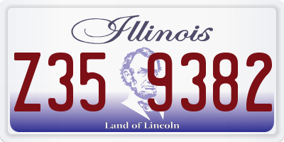 IL license plate Z359382