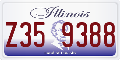 IL license plate Z359388