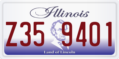 IL license plate Z359401