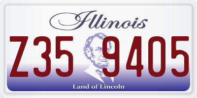 IL license plate Z359405