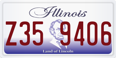 IL license plate Z359406