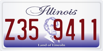 IL license plate Z359411