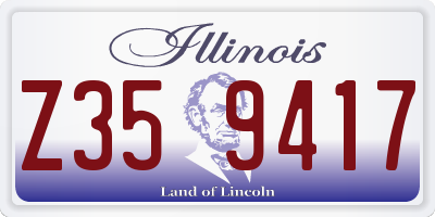 IL license plate Z359417