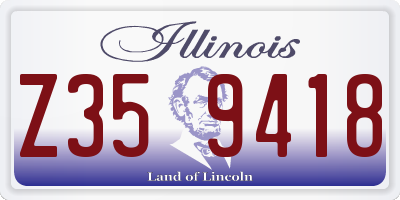 IL license plate Z359418