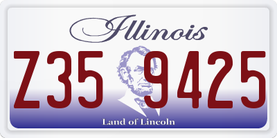 IL license plate Z359425