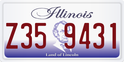 IL license plate Z359431