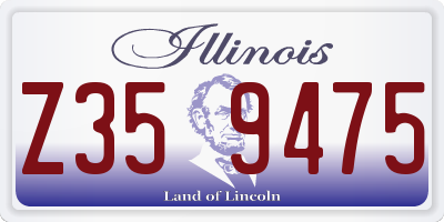 IL license plate Z359475