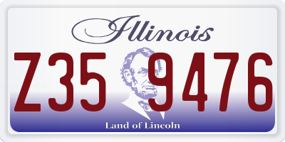 IL license plate Z359476