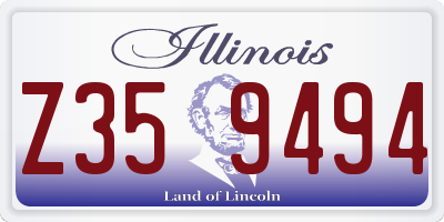 IL license plate Z359494
