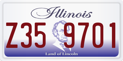IL license plate Z359701