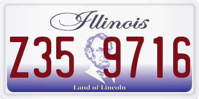 IL license plate Z359716