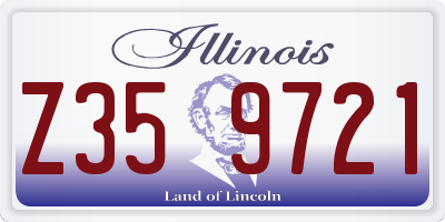 IL license plate Z359721