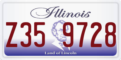 IL license plate Z359728