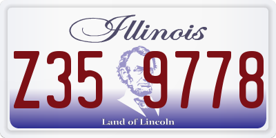 IL license plate Z359778