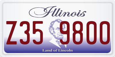 IL license plate Z359800