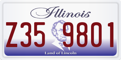 IL license plate Z359801