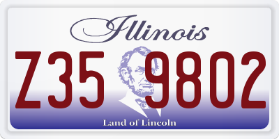 IL license plate Z359802