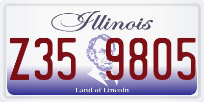 IL license plate Z359805