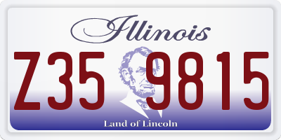 IL license plate Z359815