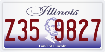 IL license plate Z359827