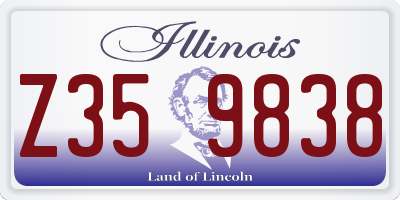 IL license plate Z359838