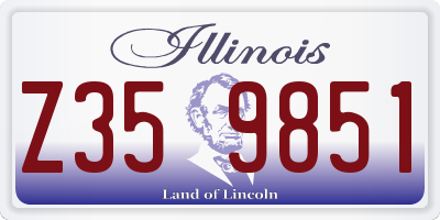 IL license plate Z359851