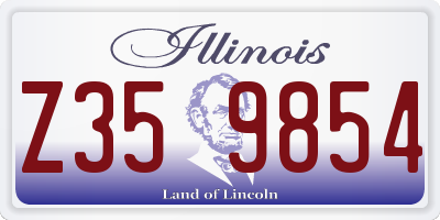 IL license plate Z359854