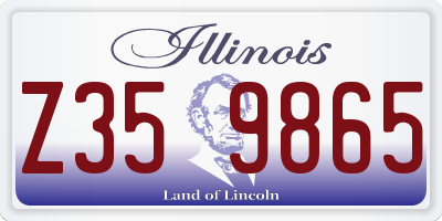 IL license plate Z359865