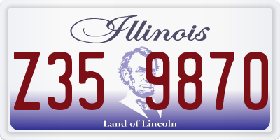 IL license plate Z359870