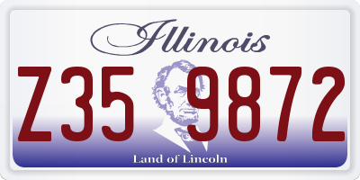 IL license plate Z359872