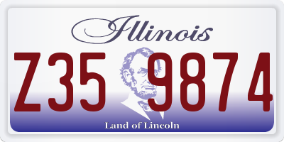 IL license plate Z359874