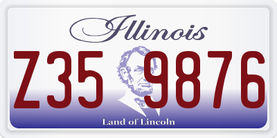 IL license plate Z359876