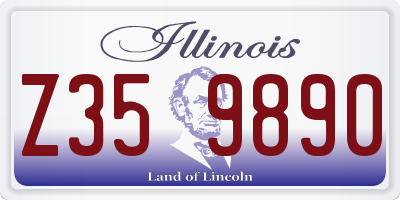 IL license plate Z359890