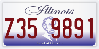 IL license plate Z359891