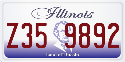 IL license plate Z359892