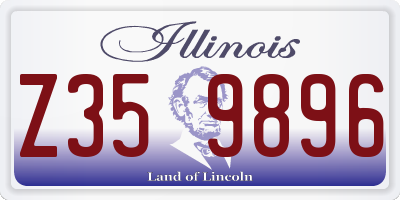 IL license plate Z359896