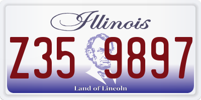 IL license plate Z359897