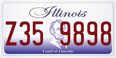 IL license plate Z359898