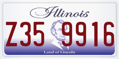 IL license plate Z359916